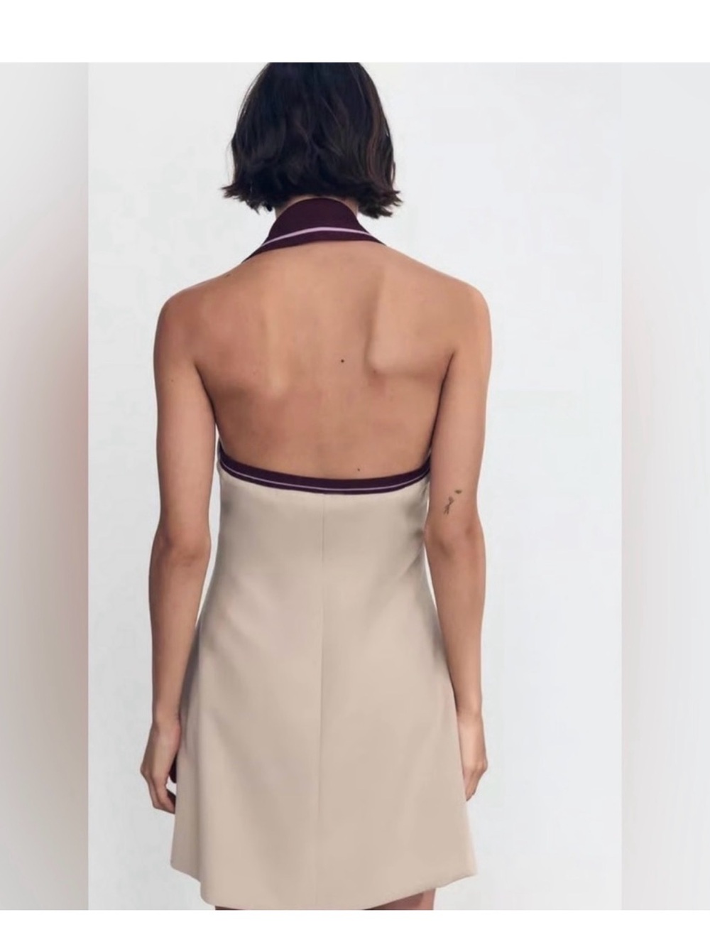 Zara Striped combination rib halter dress - Picture 5 of 6